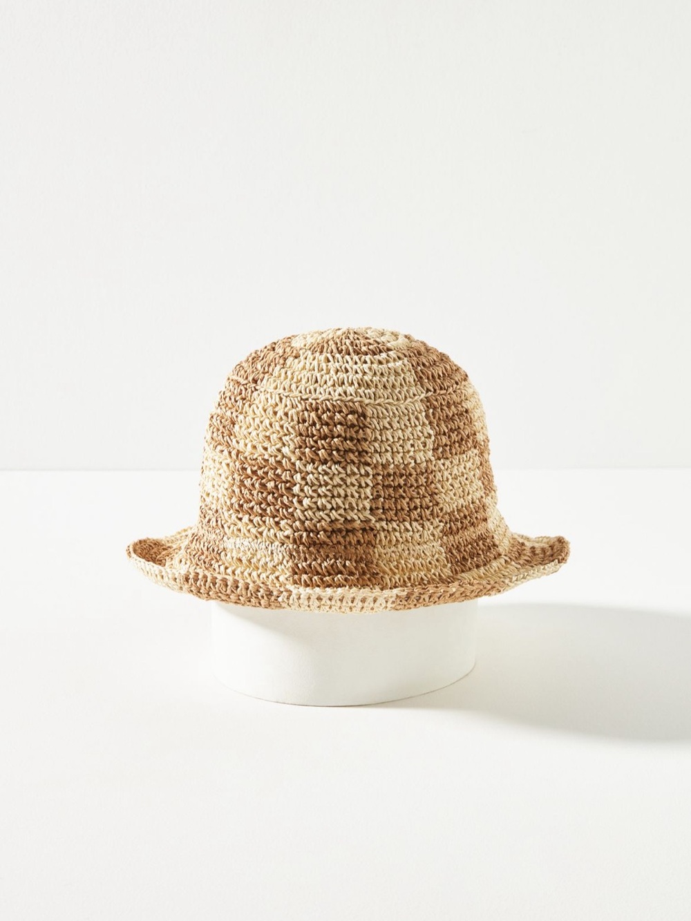 Wyeth checkered straw hat